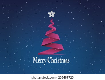 Christmas background, christmas tree and decorations, wish card
