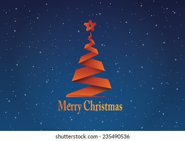 Christmas background, christmas tree and decorations, wish card