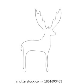 Christmas background with tree and deers. Vector illustration	