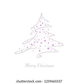 Christmas background with Christmas tree. EPS 10. Contains transparent objects.