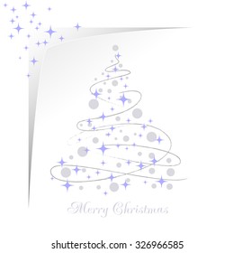 Christmas background with Christmas tree. EPS 10. Contains transparent objects.