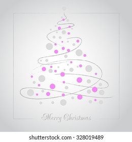Christmas background with Christmas tree. EPS 10. Contains transparent objects.