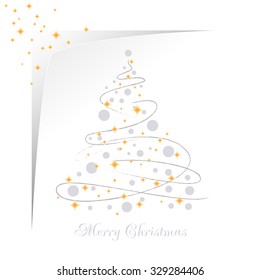 Christmas background with Christmas tree. EPS 10. Contains transparent objects.