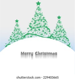 Christmas background with a Christmas tree, greeting card vector