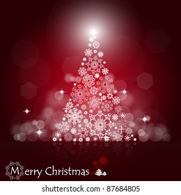 Christmas background with Christmas tree illustration.