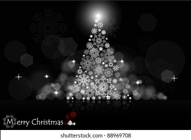 Fondo de Navidad con ilustración de árbol de Navidad.