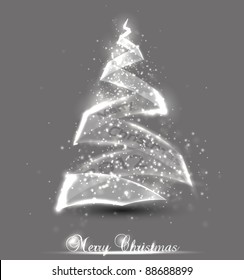  Antecedentes de Navidad. Árbol de Navidad hecho de vidrio. Ilustración vectorial.