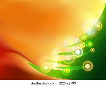 christmas background with christmas tree on red vector