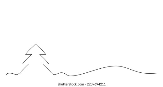 Weihnachtshintergrund mit Baum. Eine Zeichnung. Vektorgrafik, einfache Illustration.