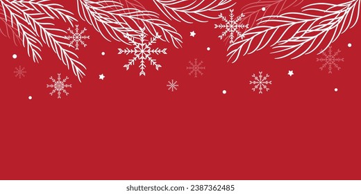 Christmas background. Christmas tree with snowflakes.
