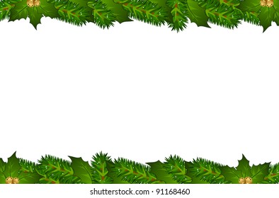 Christmas background with tree. Vector
