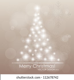 Christmas background with Christmas tree, vector illustration.