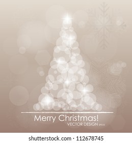 Christmas background with Christmas tree, vector illustration.