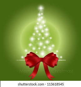 Christmas background with Christmas tree, vector illustration.