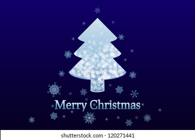 Christmas background with Christmas tree, vector illustration.