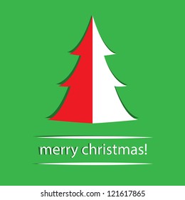 Christmas background with Christmas tree, vector illustration.