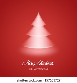 Christmas background with Christmas tree, vector illustration.