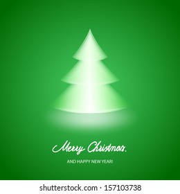 Christmas background with Christmas tree, vector illustration.