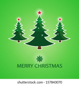 Christmas background with Christmas tree, vector illustration.