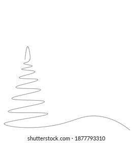 Christmas background with tree, vector illustration