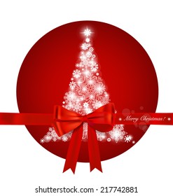 Weihnachtshintergrund mit Weihnachtsbaum, Vektorgrafik.