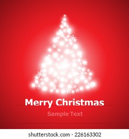 Christmas background with Christmas tree vector illustration
