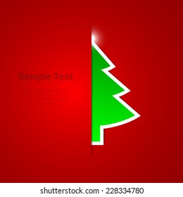 Christmas background with Christmas tree, vector illustration 