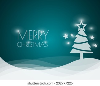 Christmas background with Christmas tree, vector illustration.