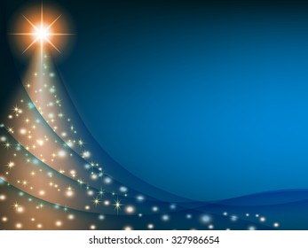 Christmas background with Christmas tree, vector illustration.