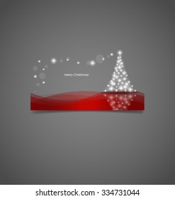 Christmas background with Christmas tree, vector illustration.