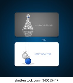 Christmas background with Christmas tree, vector illustration.