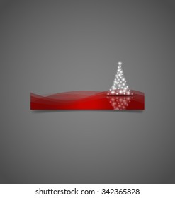 Christmas background with Christmas tree, vector illustration.