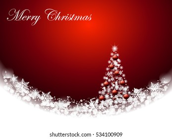 Christmas background with Christmas tree. Vector illustration.