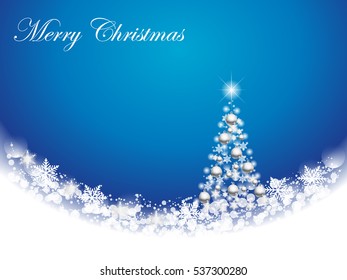Christmas background with Christmas tree. Vector illustration.