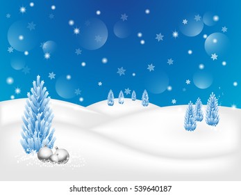Christmas background with Christmas tree. Vector illustration.