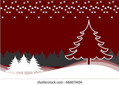 Christmas background with Christmas tree vector for background illustration.