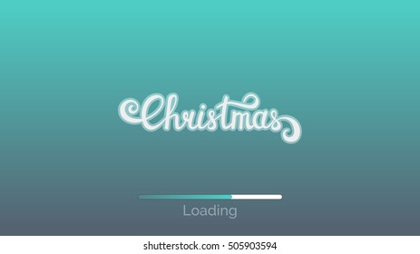 Christmas background. Usable for web.Background with loading bar and Christmas typography. 