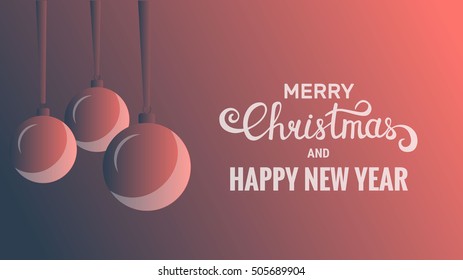 Christmas background. Usable for web.Background with modern trendy gradient and Christmas typography. 