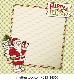 Christmas background, vector cartoon