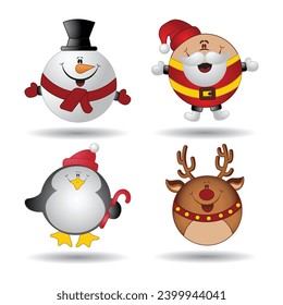 Caricatura del vector de fondo de Navidad Pettern 