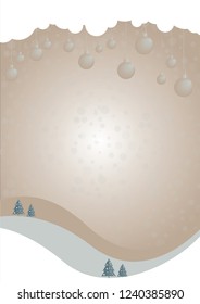 Christmas background vector with copy space. 