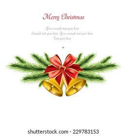 Christmas Background. Vector Greeting Card.