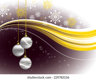 Christmas Background. Vector Greeting Card.