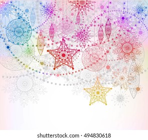 Christmas background. Vector greeting card.