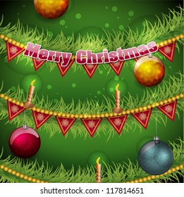 Christmas background - vector illustration