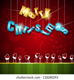 Christmas background - vector illustration
