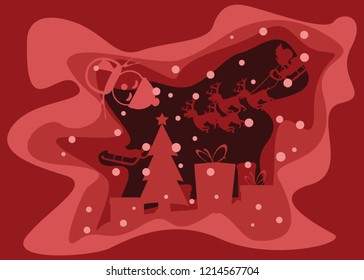 Christmas background vector illustration 