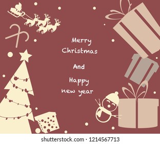 Christmas background vector illustration 