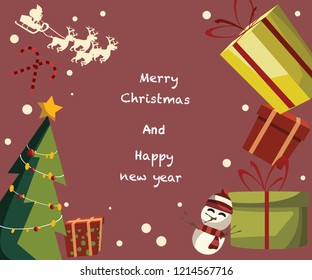 Christmas background vector illustration 