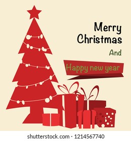 Christmas background vector illustration 